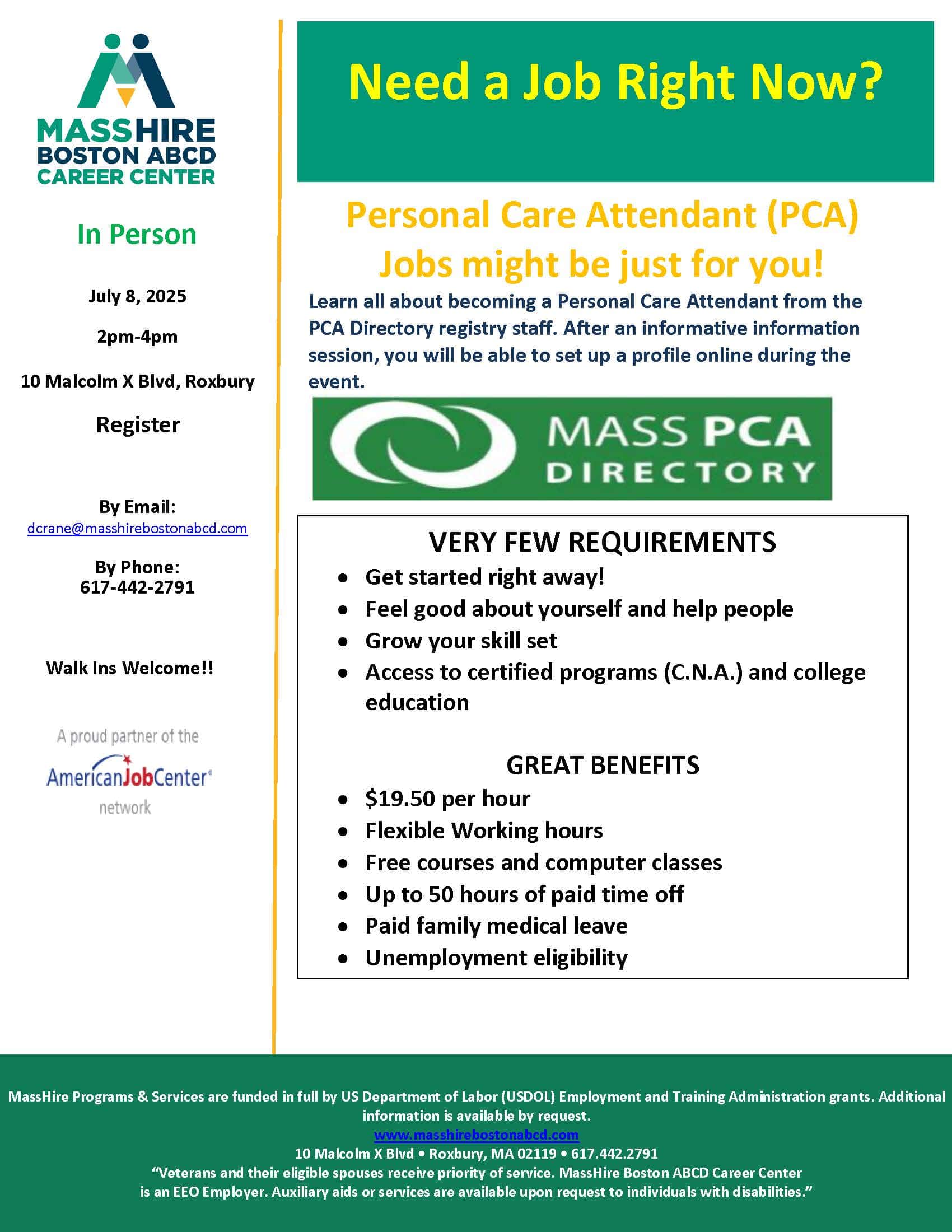 PCA Information Session July 2025